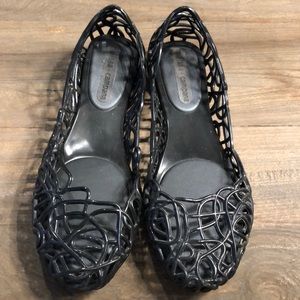 Melissa + Campana black jelly flats